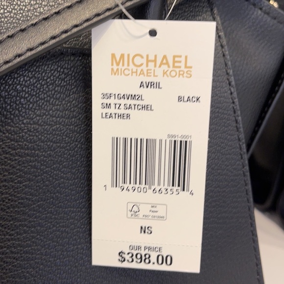 Michael Kors Avril Small Satchel Crossbody Black - Picture 11 of 16